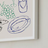 "Dawn & Dusk Delights 2" - Art Print in Cotton by Cass Loh - Frame Close-up