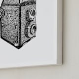 "Camera Illustration" - Art Print in Midnight by Nicole Winn - Frame Close-up