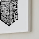 "Camera Illustration" - Art Print in Midnight by Nicole Winn - Frame Close-up