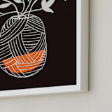 "Petiole" - Art Print in Nectarine by Marabou Design - Frame Close-up