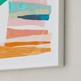 "Happy Memories nº1" - Art Print in Peachy Coral by Dominique Vari - Frame Close-up