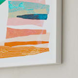 "Happy Memories nº1" - Art Print in Peachy Coral by Dominique Vari - Frame Close-up