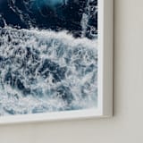 "Rolling Out II" - Art Print in Ultramarine by Carole Crohan - CaroleeXpressions - Frame Close-up