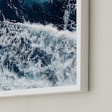 "Rolling Out II" - Art Print in Ultramarine by Carole Crohan - CaroleeXpressions - Frame Close-up