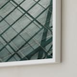 "Weaves of shadows I" - Art Print in Teal Green by Van Tsao - Frame Close-up