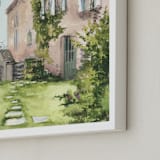 "French Country Cottage" - Art Print in Countryside by Kitty Mitchell - Frame Close-up
