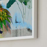 "A Composition of Plants" - Art Print in Blue Safari by Yanni Hui - Frame Close-up