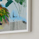 "A Composition of Plants" - Art Print in Blue Safari by Yanni Hui - Frame Close-up