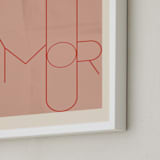"Amour" - Art Print in blush by Morgan Kendall - Frame Close-up