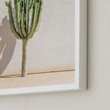 "Lone Cactus" - Art Print in Desert by Olivia Kanaley Inman - Frame Close-up