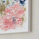 "Reflections Watercolor" - Art Print in Sunset Pink by Andi Pahl - Frame Close-up