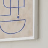 "Through My Window I" - Art Print in soft blue by Pati Cascino - Frame Close-up
