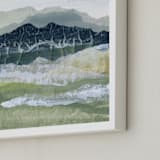 "Sapphire Ridge 1" - Art Print in Deep Blue by Lara Eckerman - Frame Close-up