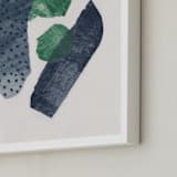 "Earth & Sky I" - Art Print in Navy Blue by Alisa Galitsyna - Frame Close-up