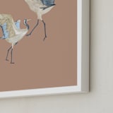 "Crane dance" - Art Print in Sierra dusk by Nina Leth - Frame Close-up