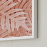 "Pink Ferns" - Art Print in Delicate Pink by Emanuela Carratoni - Frame Close-up