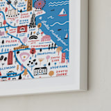 "I Love Chicago" - Art Print in Lake by Jordan Sondler - Frame Close-up