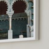 "Fonte Mourisca" - Art Print in Teal by Heather Deffense - Frame Close-up