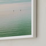 "Hushed Horizon" - Art Print in jade by Keely Norton Owendoff - Frame Close-up