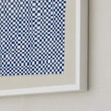 "Checkerboard Weaving" - Art Print in Midnight Blue by Jayne Alfieri - Frame Close-up