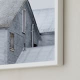 "Nordic Frost" - Art Print in Nordic Blue by Lisa Sundin - Frame Close-up
