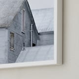 "Nordic Frost" - Art Print in Nordic Blue by Lisa Sundin - Frame Close-up