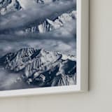 "Giants From Above" - Art Print in Frost Blue by Alice Carmen - Frame Close-up