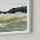 "Sapphire Ridge 2" - Art Print in Deep Blue by Lara Eckerman - Frame Close-up
