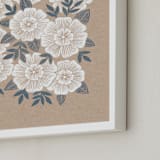 "Kraft Florals" - Art Print in Kraft by Katharine Watson - Frame Close-up