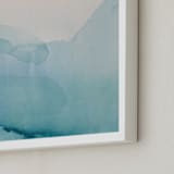 "Lands 1" - Art Print in pale blue by Nell Waters Bernegger - Frame Close-up