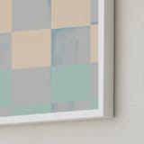 "delicate wash check" - Art Print in Peach by Baumbirdy - Frame Close-up
