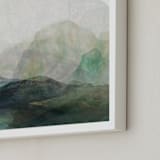 "Finding Balance No. 1" - Art Print in Emerald by Karen Kardatzke - Frame Close-up