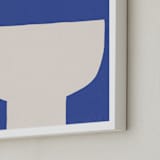 "Ceramic Bowl Still Life" - Art Print in Bold Blue by Roseanne Kenny - Frame Close-up