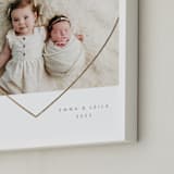 "Heart Outline: Portrait Foil Framed Photo" - Foil Framed Photo in Gold by Itsy Belle Studio - Frame Close-up