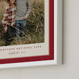 "Ribbon Frame: Portrait Framed Photo" - Framed Photo in Cranberry by Carolyn MacLaren - Frame Close-up