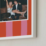 "Striped Mat: Framed Photo" - Framed Photo in Blood Orange by Cindy Reynolds - Frame Close-up