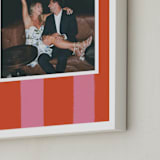 "Striped Mat: Framed Photo" - Framed Photo in Blood Orange by Cindy Reynolds - Frame Close-up