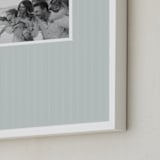 "Railroad Stripe: Portrait" - Framed Photo in Denim by Olivia Kanaley Inman - Frame Close-up