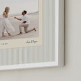 "Luxe Stripes: Portrait" - Framed Photo in Azure by Creo Study - Frame Close-up