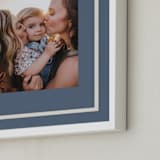 "Distant Border: Portrait" - Framed Photo in Blueberry by Angela Garrick - Frame Close-up