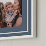 "Distant Border: Portrait" - Framed Photo in Blueberry by Angela Garrick - Frame Close-up