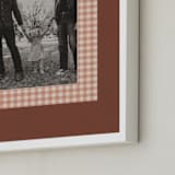 "Gingham: Portrait" - Framed Photo in Brick by Kelly Watkins - Frame Close-up