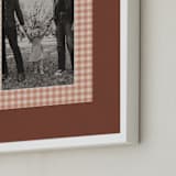 "Gingham: Portrait" - Framed Photo in Brick by Kelly Watkins - Frame Close-up