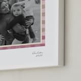 "Textile Checks Frame: Portrait" - Framed Photo in Bubblegum by Creo Study - Frame Close-up