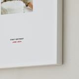 "Stamped Snap: Framed Photo" - Framed Photo in White by Minted - Frame Close-up