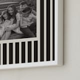 "Classically Striped: Portrait" - Framed Photo in Charcoala by Kercia Jane - Frame Close-up