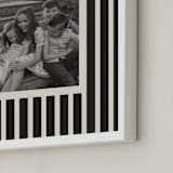 "Classically Striped: Portrait" - Framed Photo in Charcoala by Kercia Jane - Frame Close-up