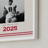 "Team Grad: Portrait Framed Photo" - Framed Photo in Cherry by Louise Kay - Frame Close-up