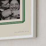 "Double Border: Landscape" - Framed Photo in Emerald by letterfix - Frame Close-up