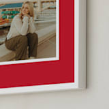 "Color Border: Portrait Framed Photo" - Framed Photo in Red by Minted - Frame Close-up